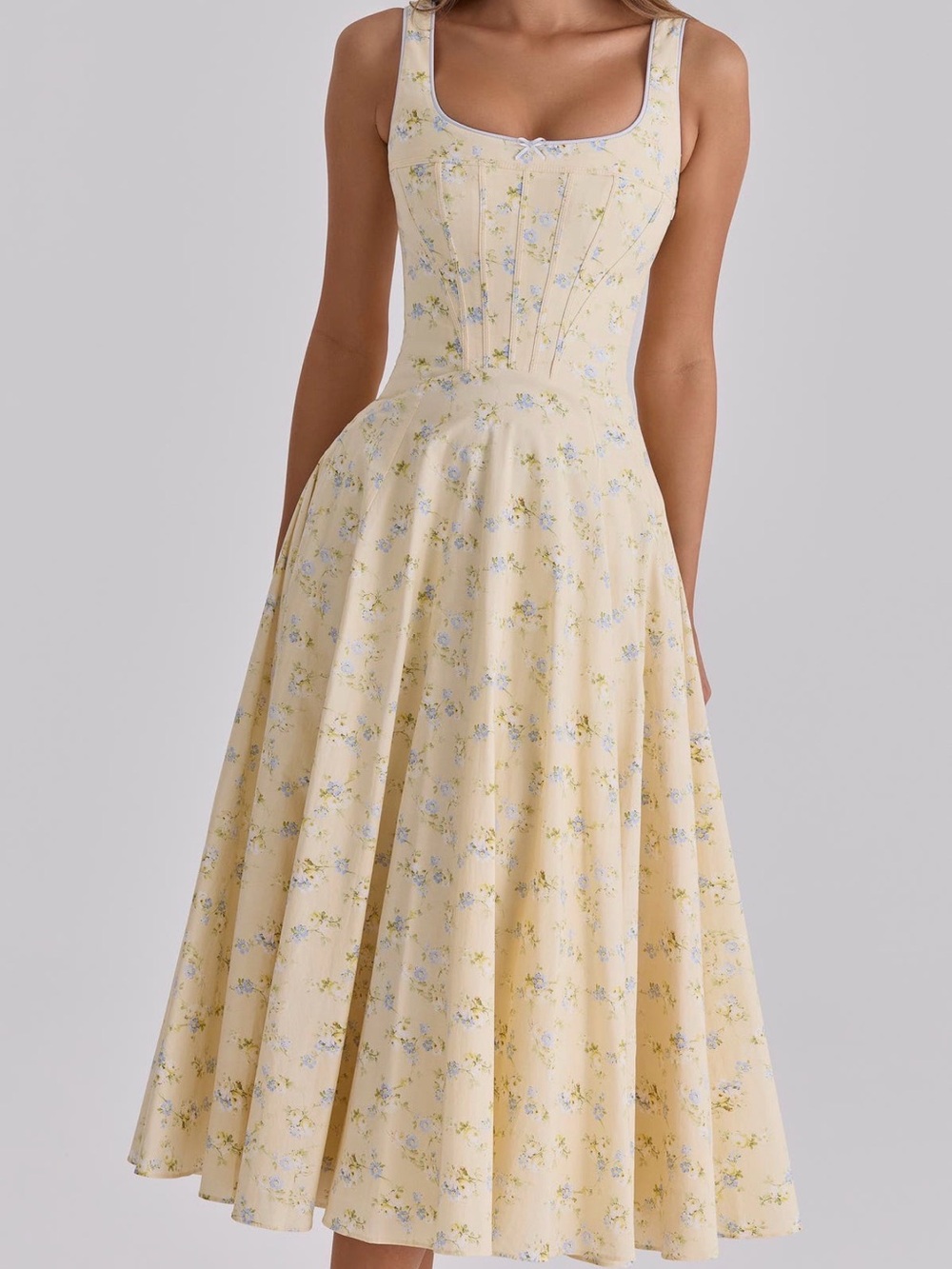 BNWT House Of CB Jaime Floral Stretch Cotton Dress - Picture 4 of 9